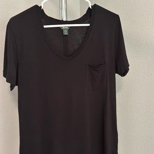 Roots Black V-Neck T-Shirt